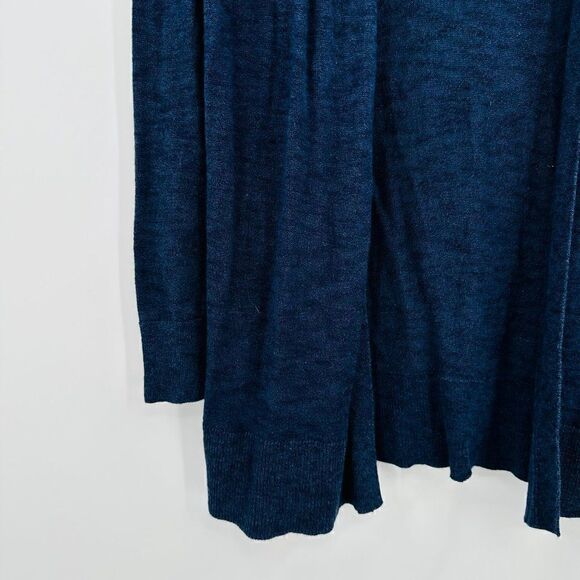 Ann Taylor Size Small Navy Blue Open Front Thin Knit Long Sleeve Cardigan - Picture 5 of 7